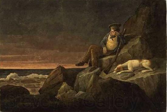 Augustus Earle Solitude, watching the horizon at sun set, in the hopes of seeing a vessel, Tristan de Acunha